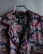 "Christian Dior" 100% silk paisley pajama set