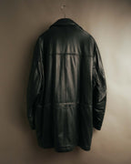 "Christian Dior" 80's-90's Supple leather car coat