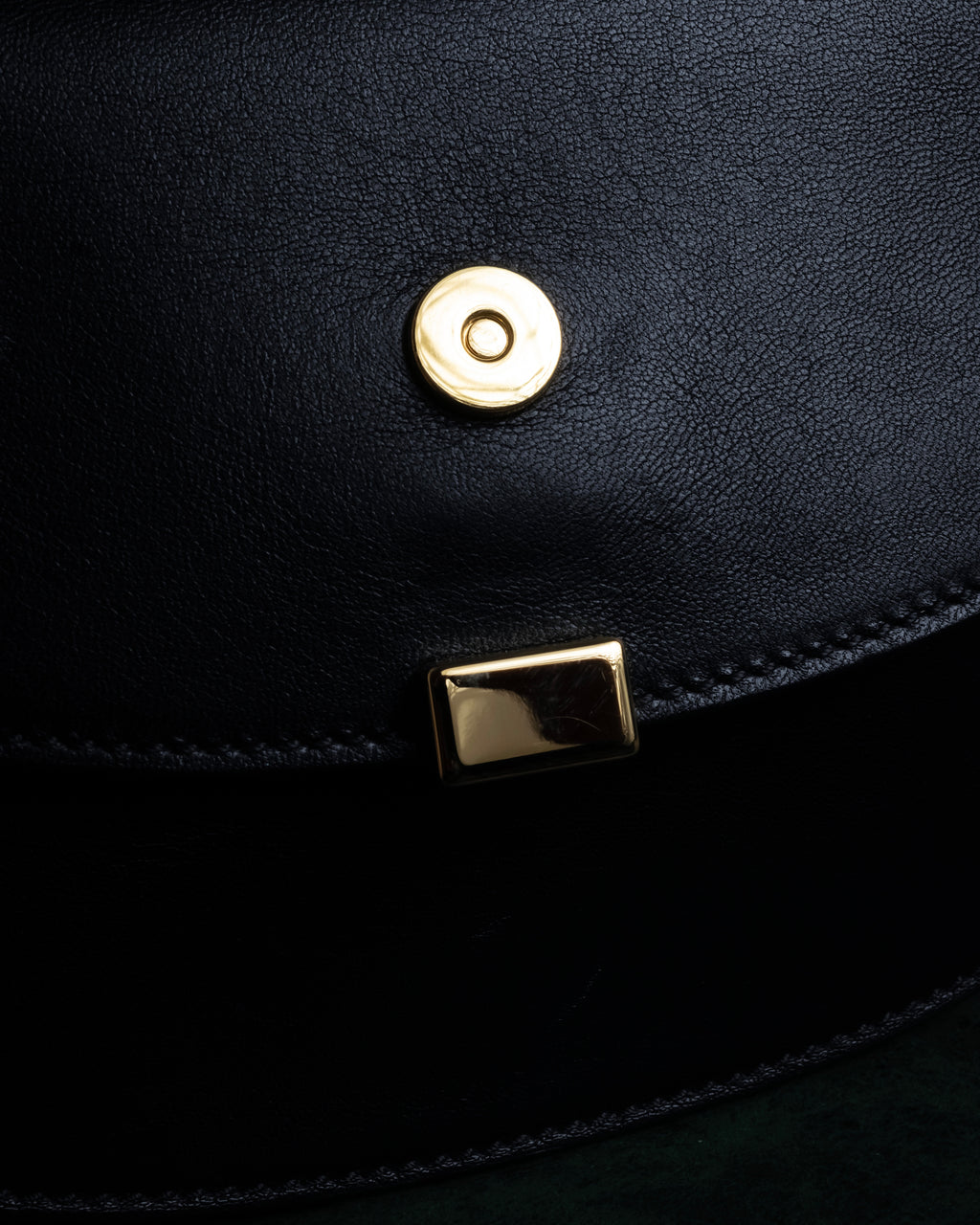 "Chloe" Georgia double flap design leather bag