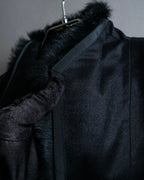 "Alexandar McQueen" Fur trimmed design shaped tailored jacket