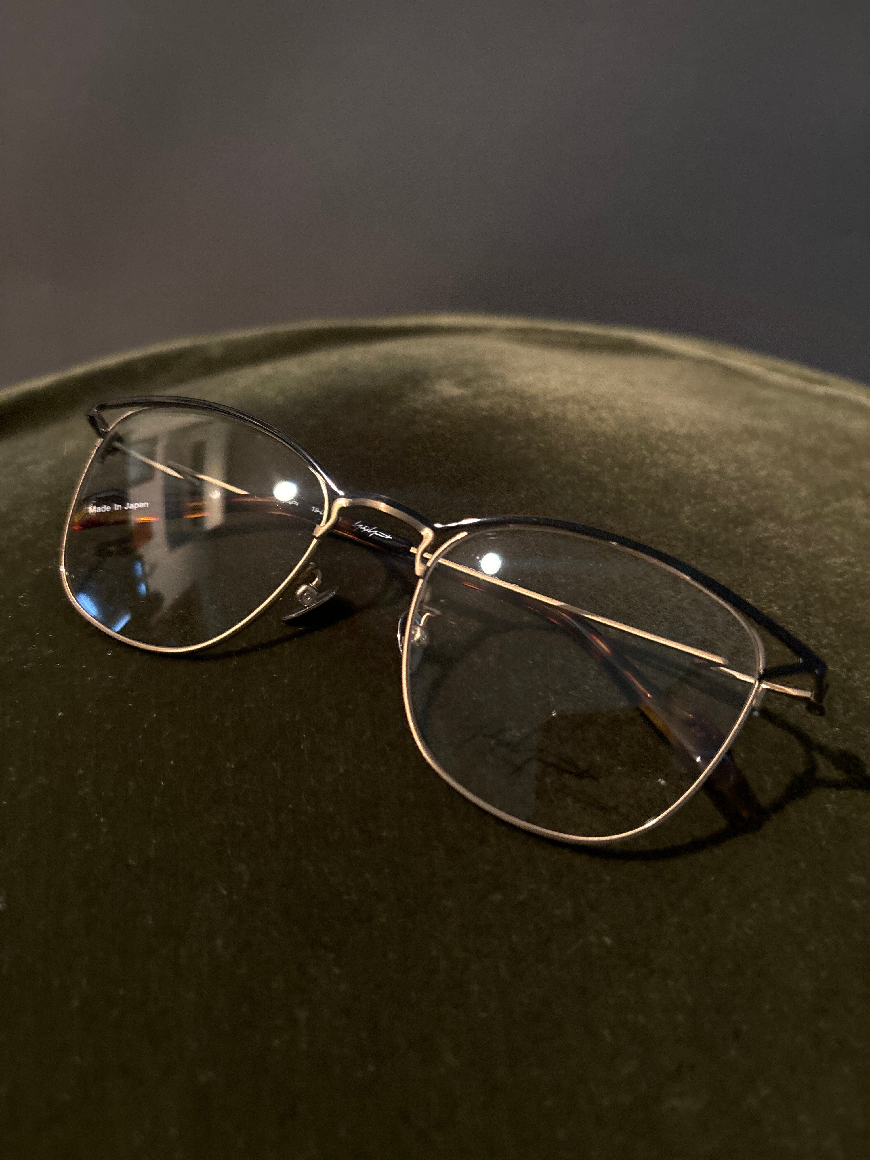 “Yohji Yamamoto” 2019-2021 Y motif browline optical glasse