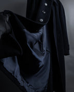 "BURBERRYS" High density wool stand collar coat