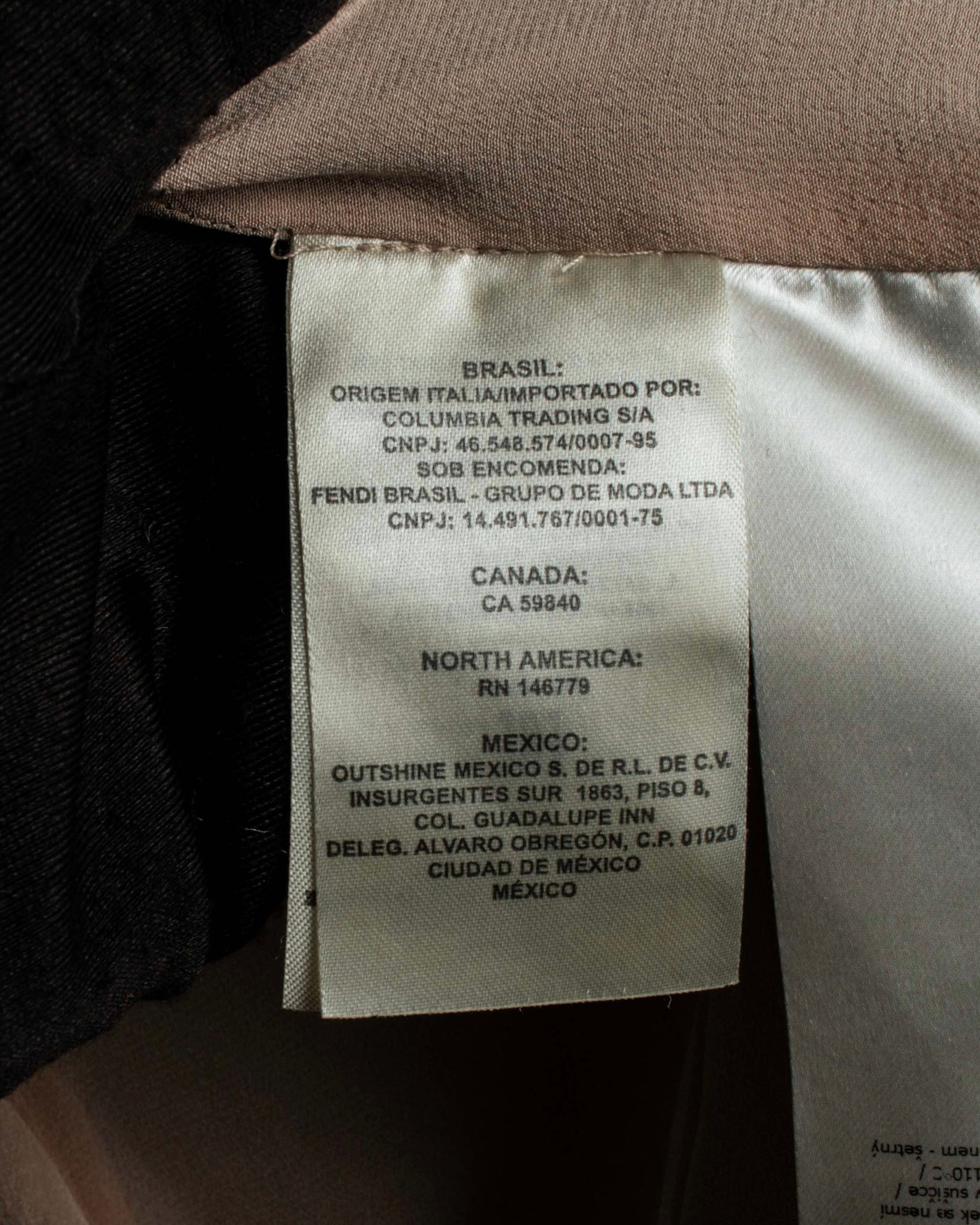 "FENDI" Double-breasted heavy duty wool flannel jacket