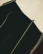 -SPECIAL- “HERMÈS” 60’s-70’s Palonnier black leather structured shoulder bag