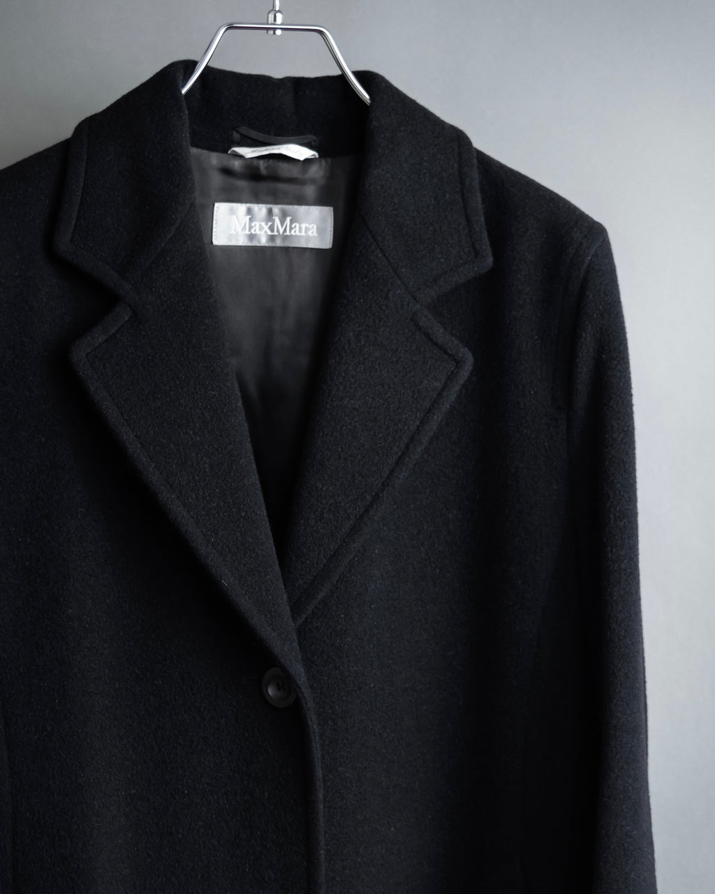 "Max Mara" Silver tag straight line shaped chester coat