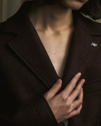 Abrigo de lana cepillada de un solo botón "BOB"