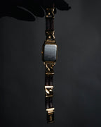 –SPECIAL– "LOEWE" 80’s-90’s Rectangular anagram bangle bracelet watch