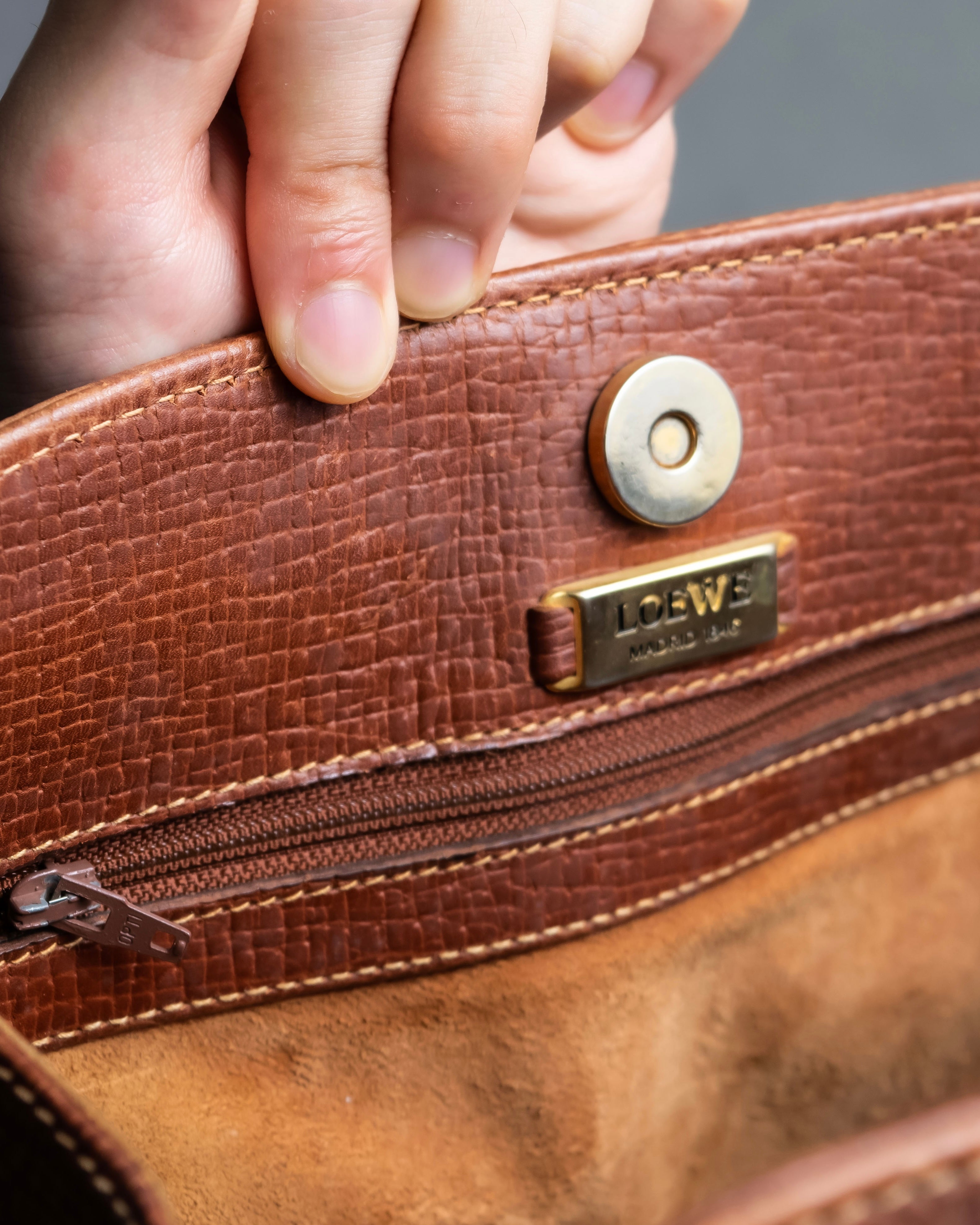 "LOEWE" Vintage texture tote bag