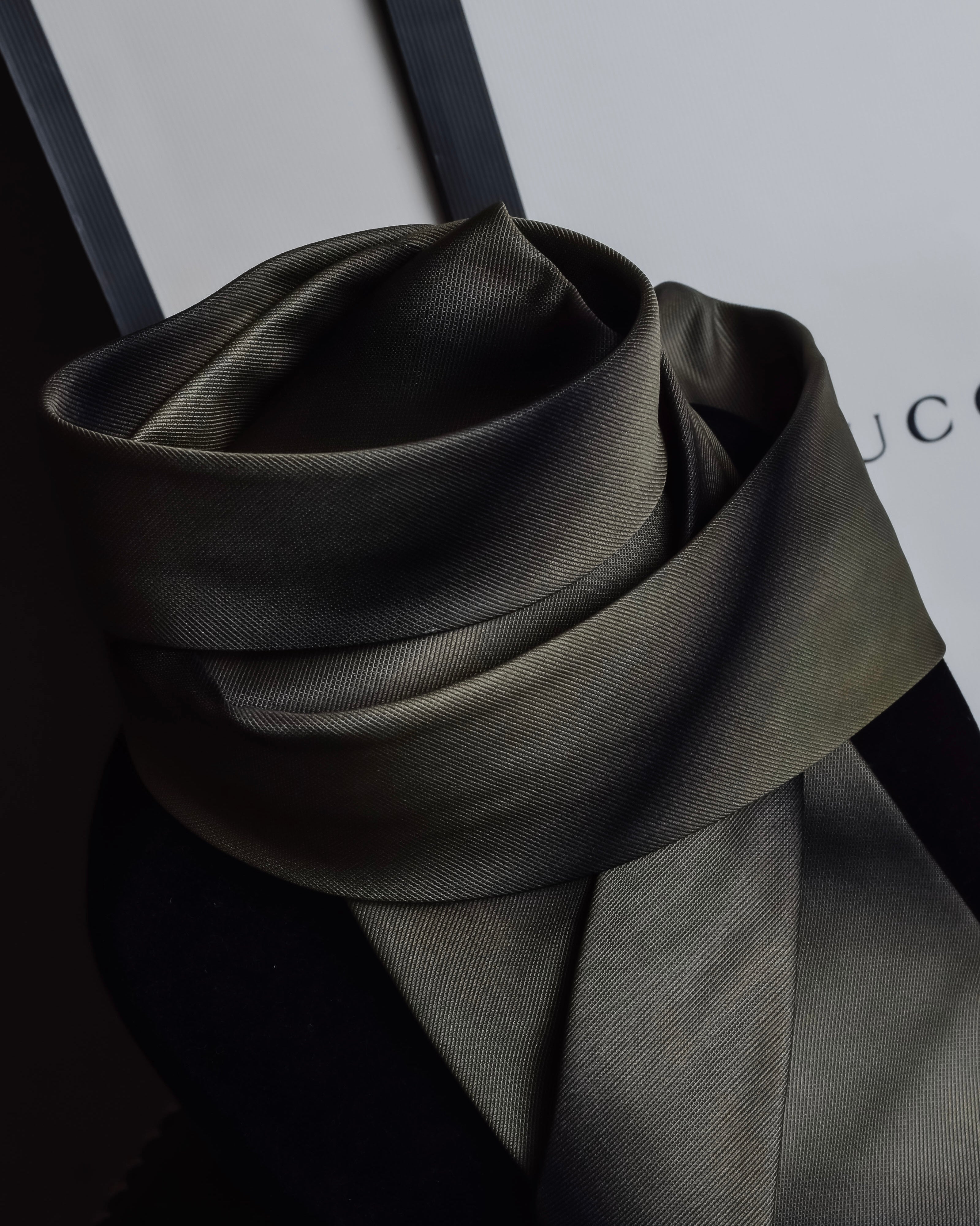 "GUCCI" Gradient dyed gradation silk necktie