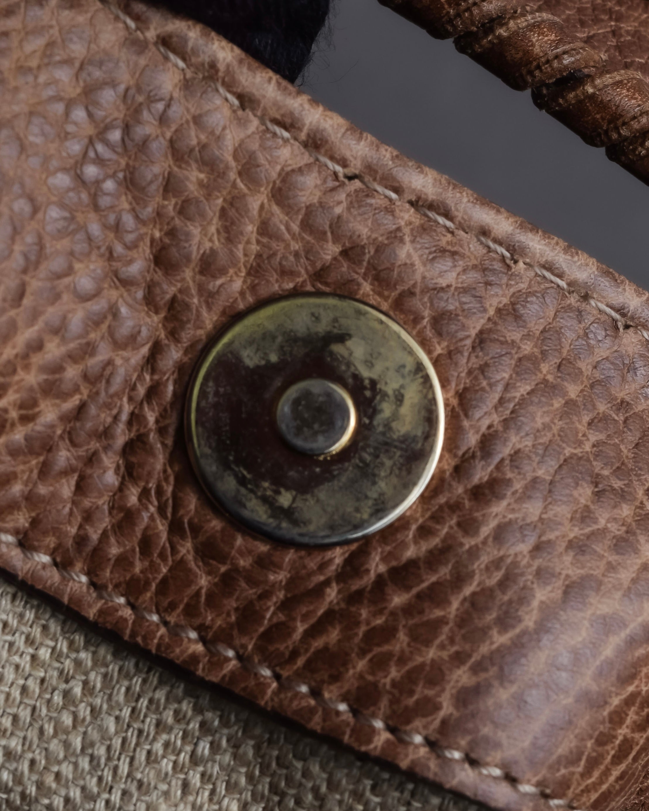 "GUCCI" Charlotte whipstitch hobo leather shoulder Bag