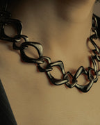 "YVES SAINT LAURENT" Sculptural link chain necklace