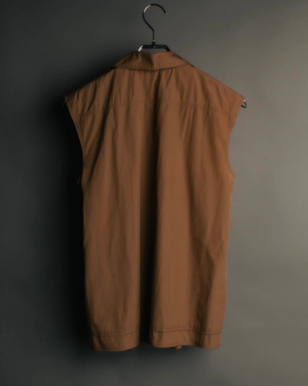 “JIL SANDER” 00’s-10’s Cotton pleated sleeveless blouse