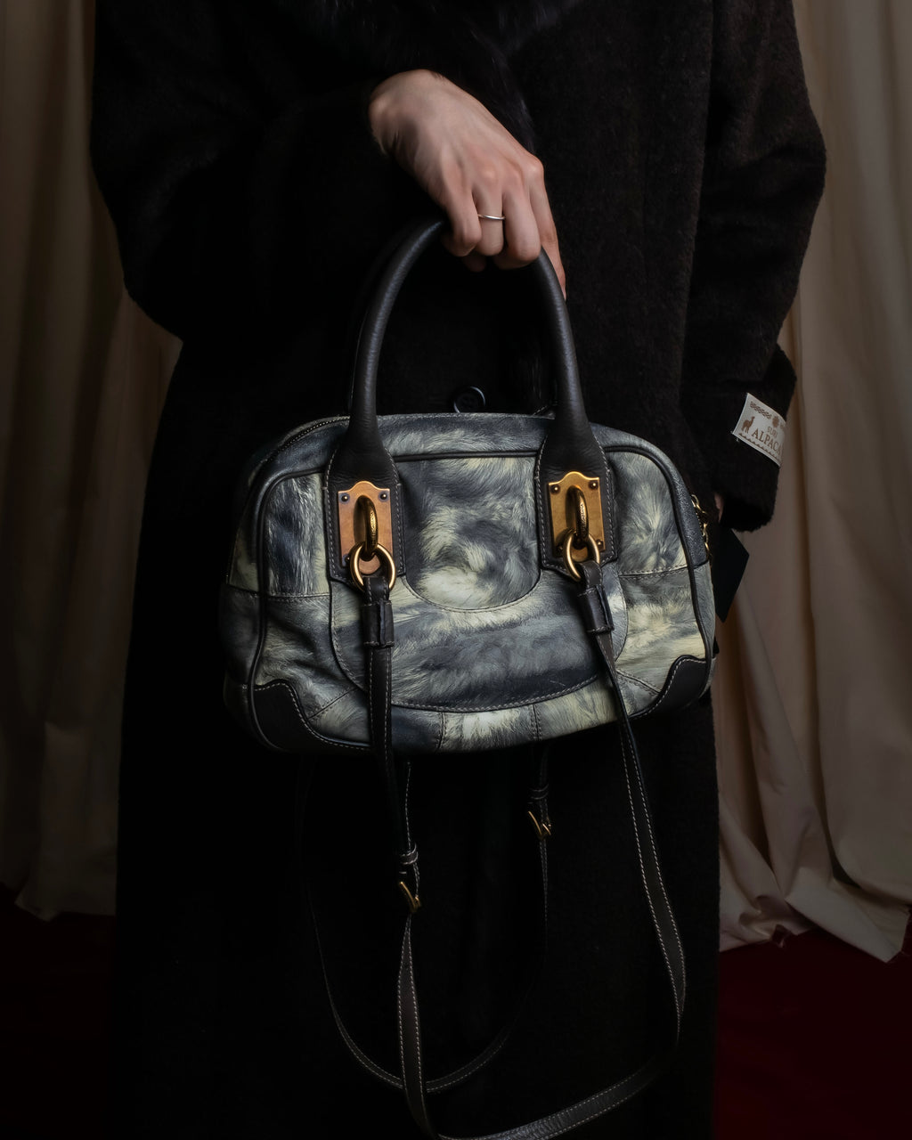 "DOLCE &amp; GABBANA" Miss edge series calf leather 2 way bag