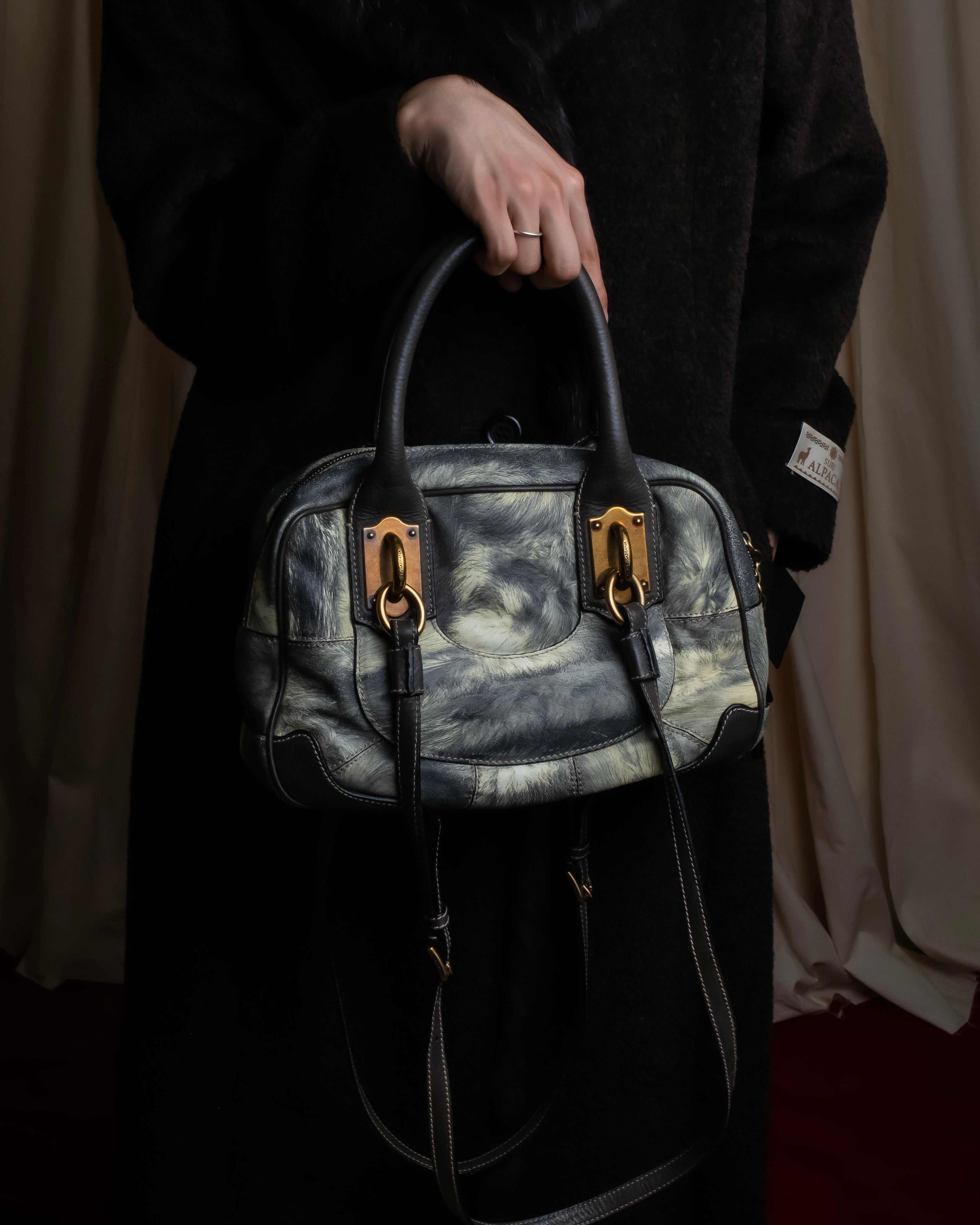 "DOLCE &amp; GABBANA" Miss edge series calf leather 2 way bag