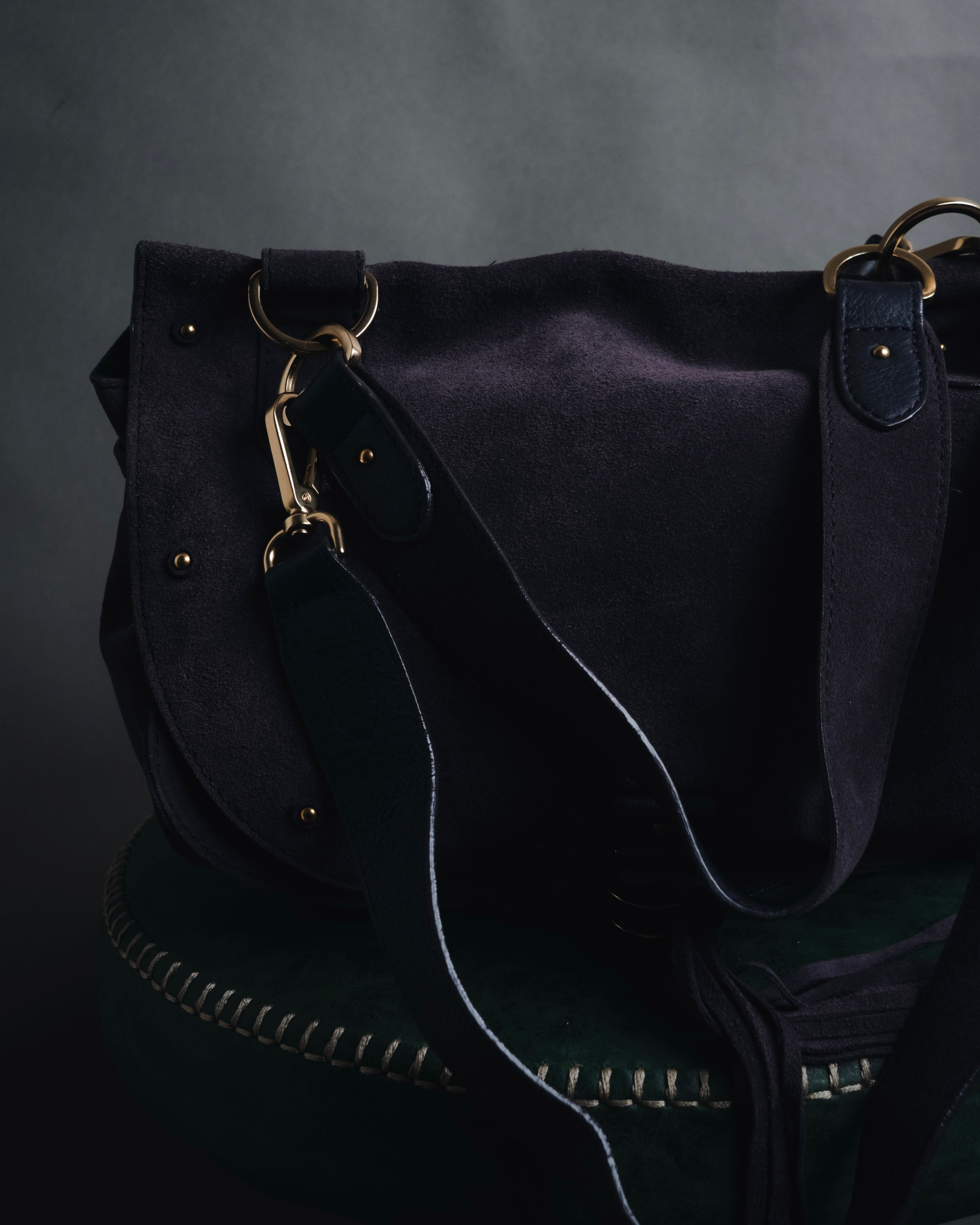 "See By Chloé" 2010s Suede tassel saddle Collins shoulder bag