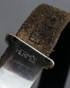 "HERMES" Layered design leather belt