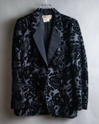 "GUCCI" Floral patterned lamé tailored jacket"