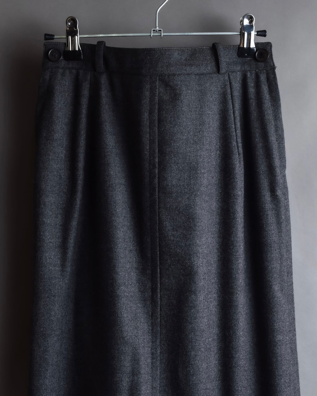 "HERMES" Margiela period semi-flared wool skirt