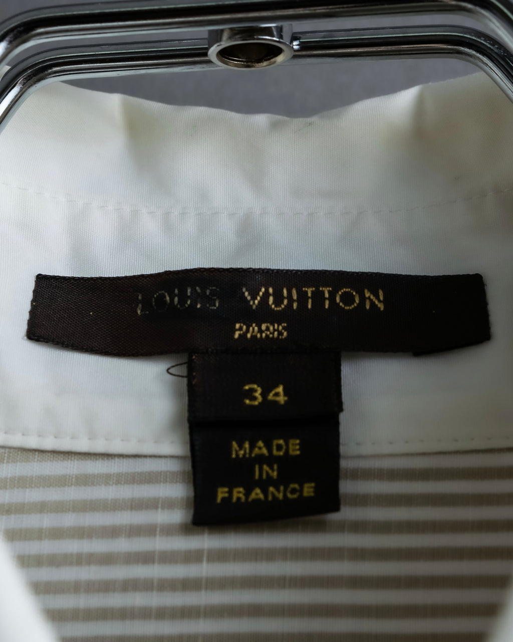 "LOUIS VUITTON" Ribbon frill design regular collar shirt