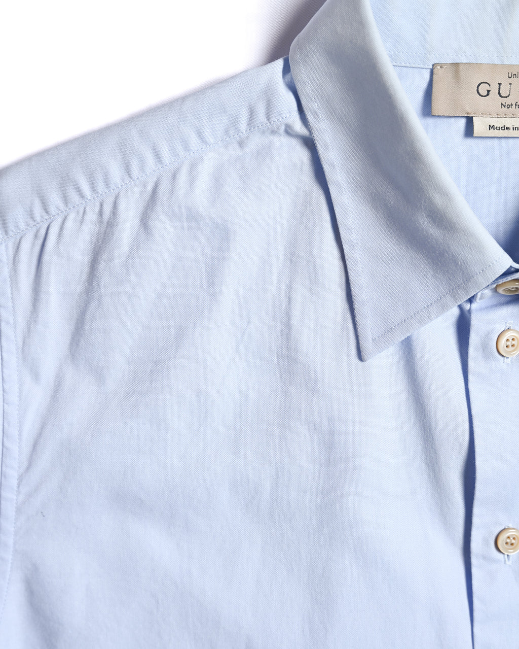 GUCCI (uniform)/ Gucci Staff Uniform Cotton Dress Shirt Sky Blue