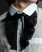 "LOUIS VUITTON" Ribbon frill design regular collar shirt