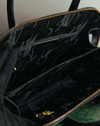 "Salvatore Ferragamo" 90's-00's Vintage iconic gancini pebbled leather dome top handle bag