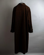 "CELINE" Piping design velour long gown coat