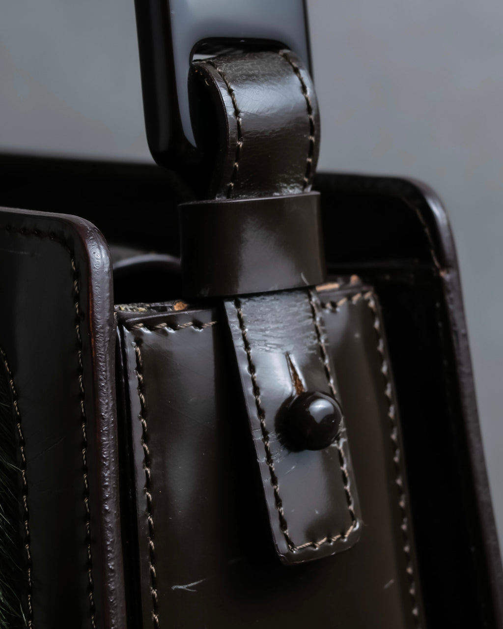 "CELINE" 2000's Made of pony leather one-handle bag