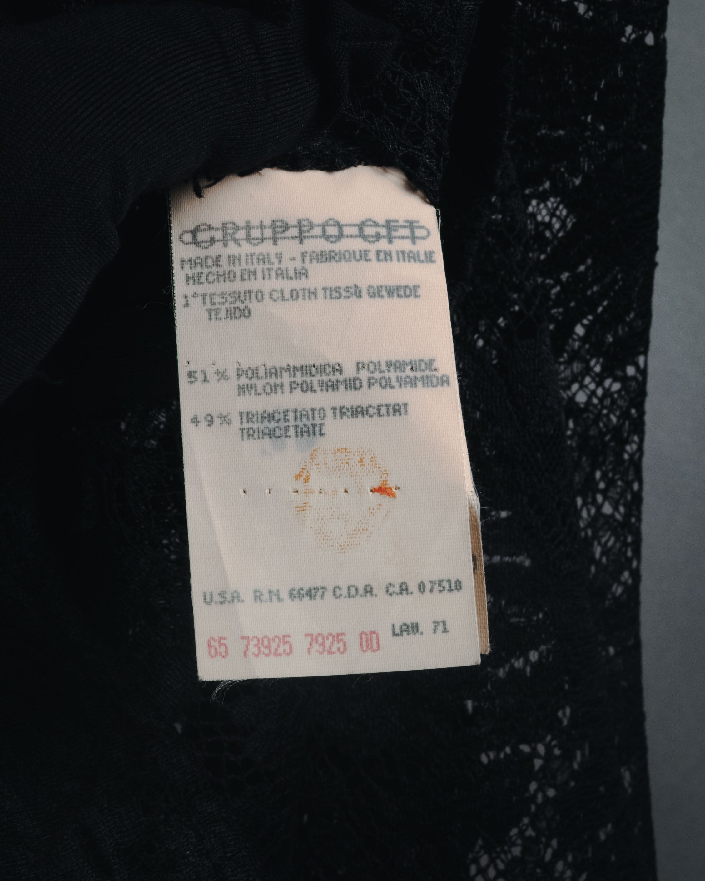 "VALENTINO MISS V" Late 80s botanical lace polo shirt