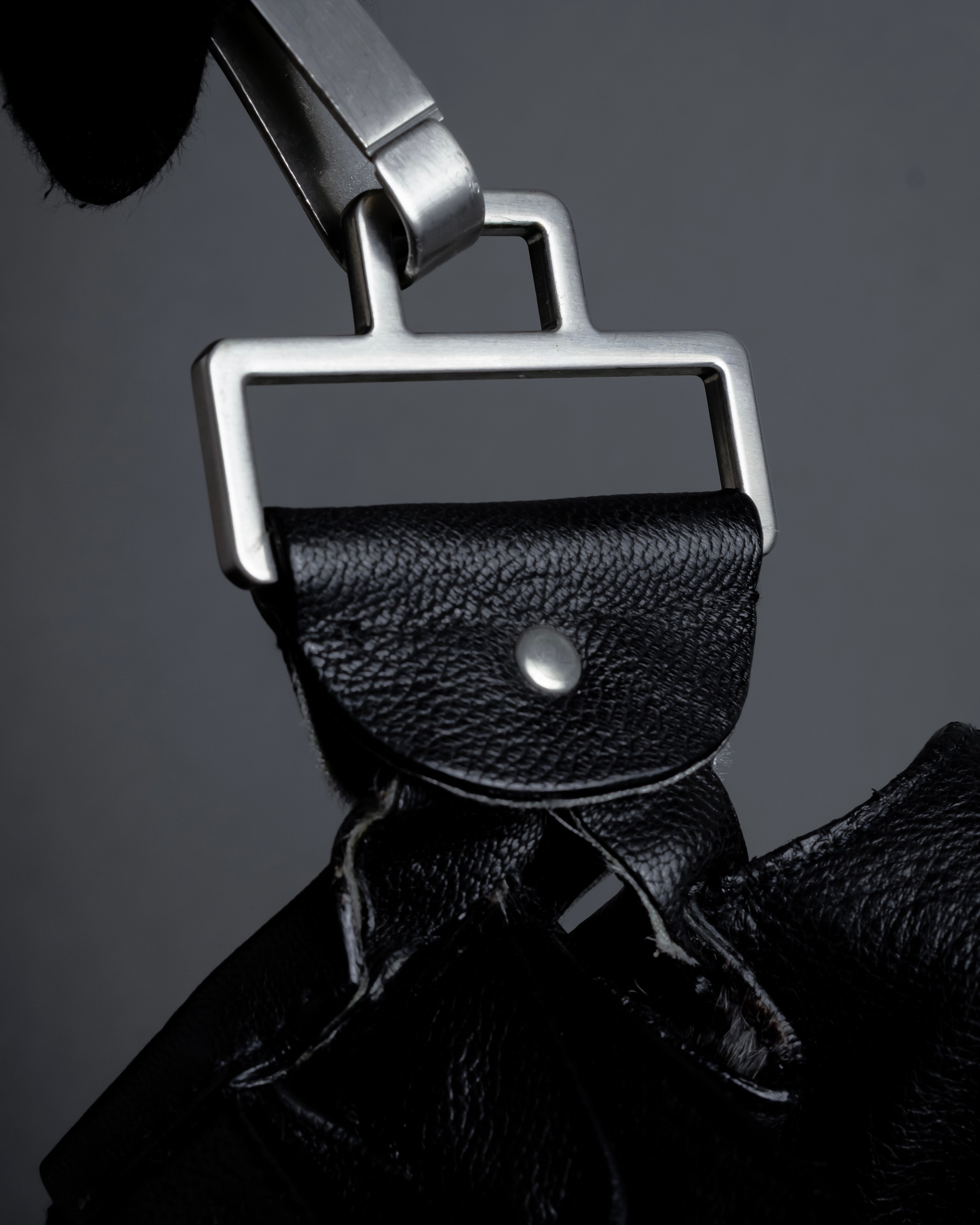 "JIL SANDER" Large flap design Harako leather shoulder bag