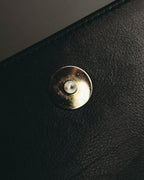 "CELINE" 70's-80's Classic horsebit leather shoulder handbag