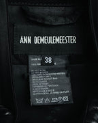 -SPECIAL- “ANN DEMEULEMEESTER” Pre-2012 asymmetric cropped satin biker jacket