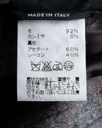 "HERMES" Heather gray cashmere blend slacks