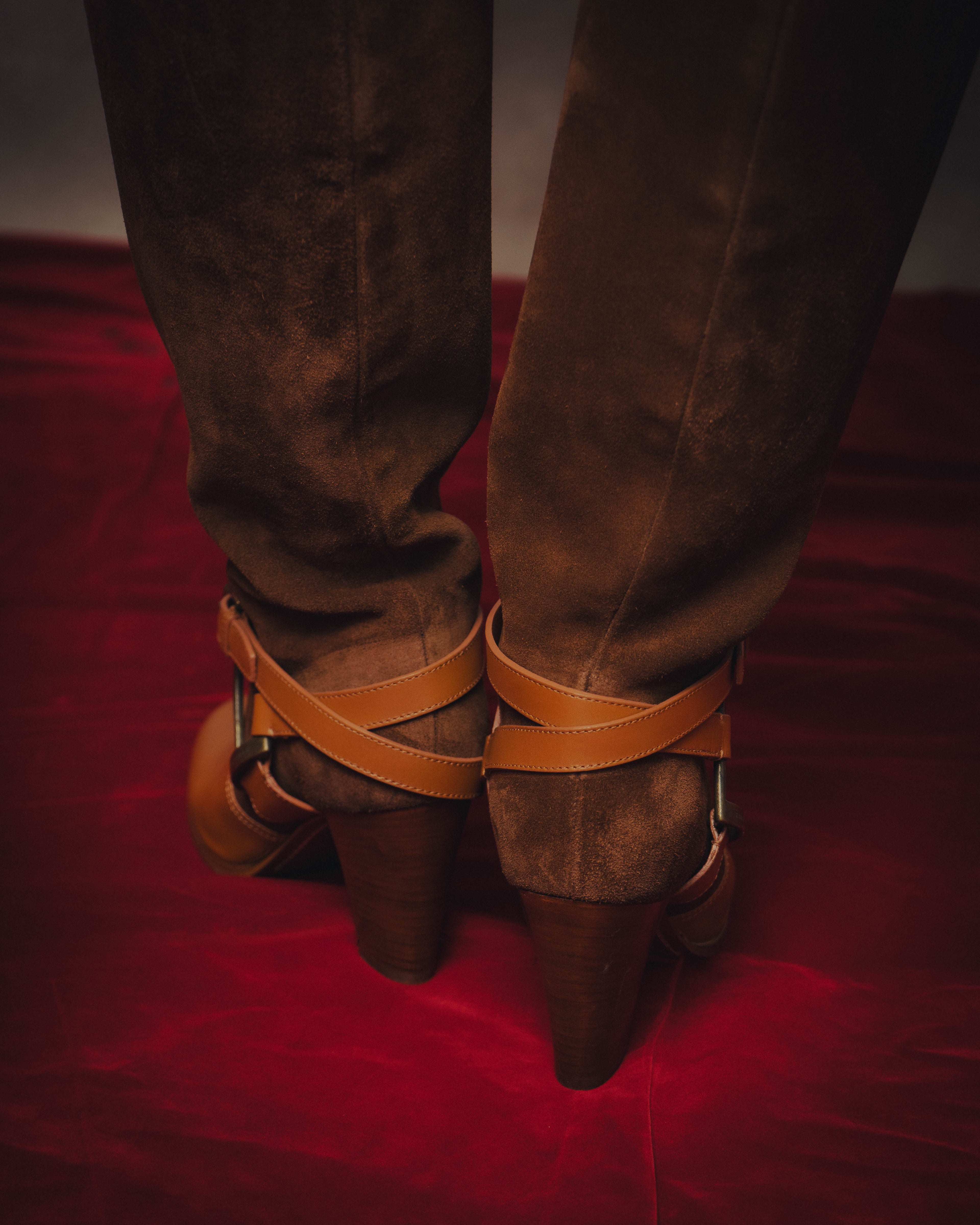 -SPECIAL- “Ralph Lauren” 2010’s-20’s Sareena washed vachetta long boots