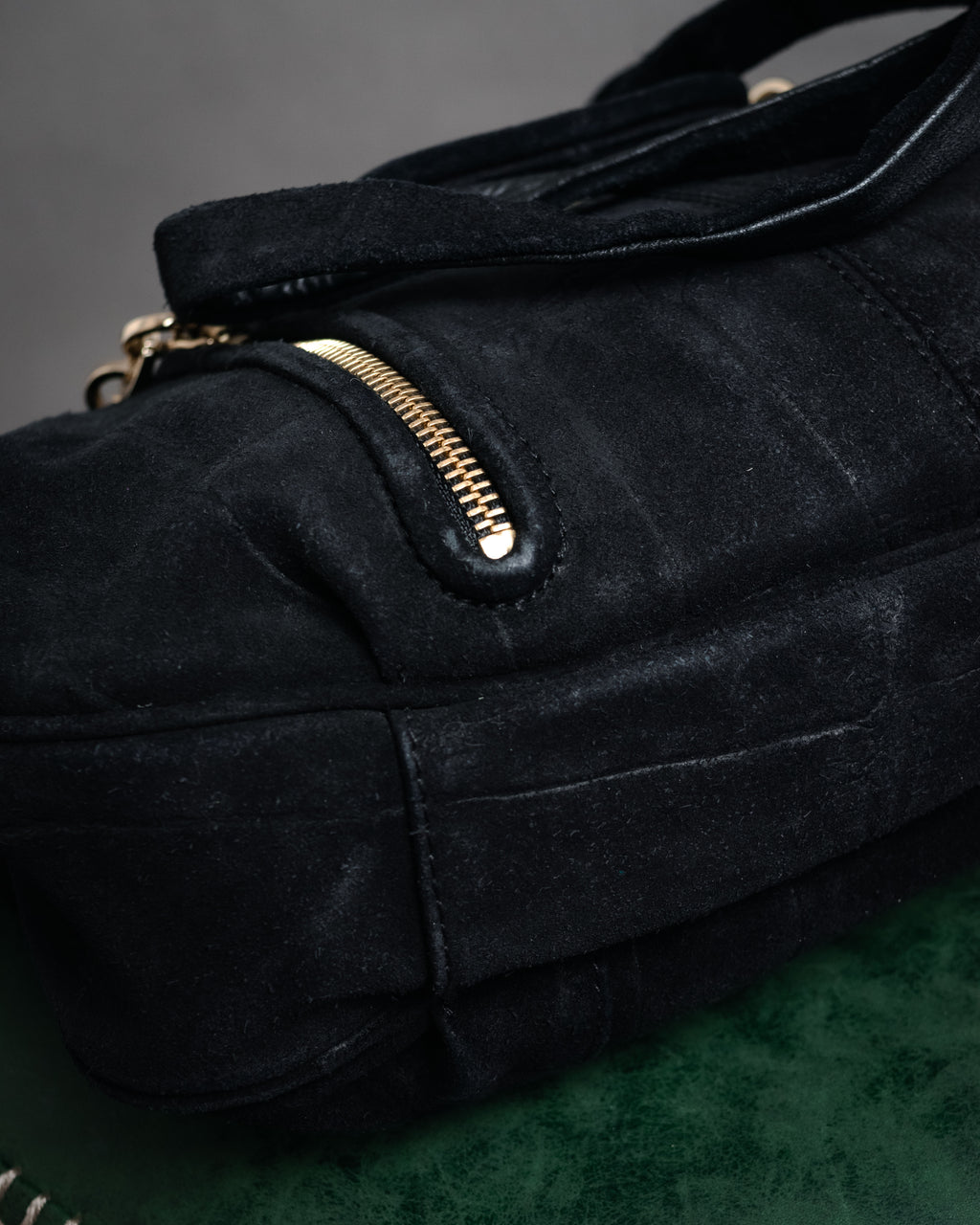 “SEE BY CHLOÉ” 2010’s Croc embossed suede drawstring bag