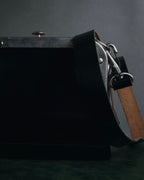 "tricot COMME des GARÇONS" Structured kiss-lock leather shoulder bag