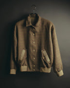 "Christian Dior" 80's-90's Wool check bomber jacket