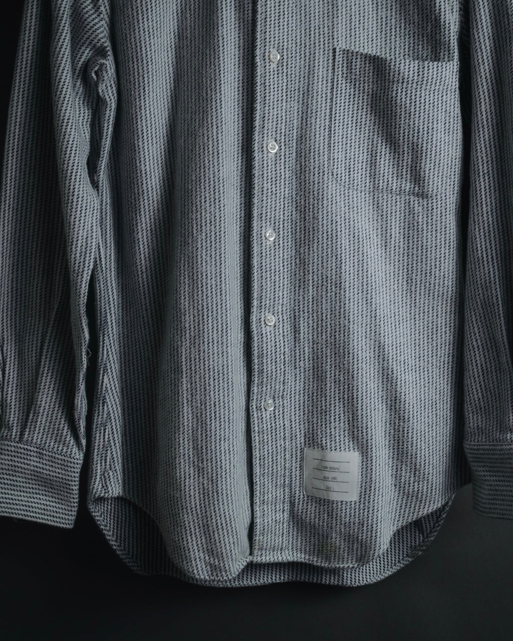 "THOM BROWNE" Micro patterned button-down shirt