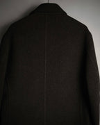 –SPECIAL– “HERMES” 90’s-00’s Concealed placket wool zip coat