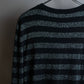 "Saint Laurent Paris" Glittery border pattern relaxed knit