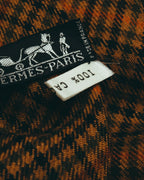 -SPECIAL- “HERMÈS” 70’s-90’s Glen plaid cashmere tie