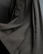 "CHANEL" Side button design pleated flared skirt