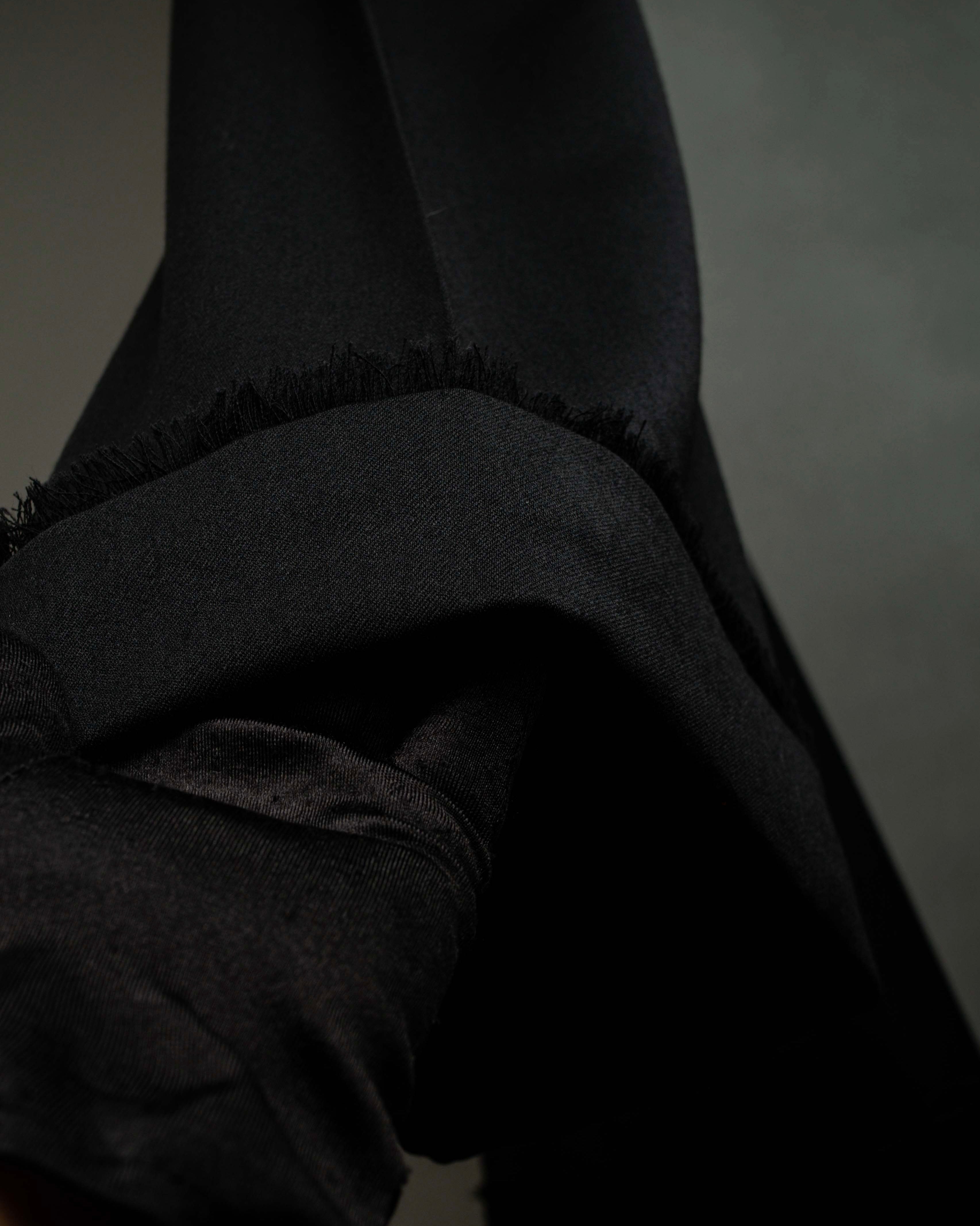 "CHANEL" Fringe design high waist straight cut slacks