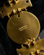 "LOEWE" Gold metal dome motif bracelet