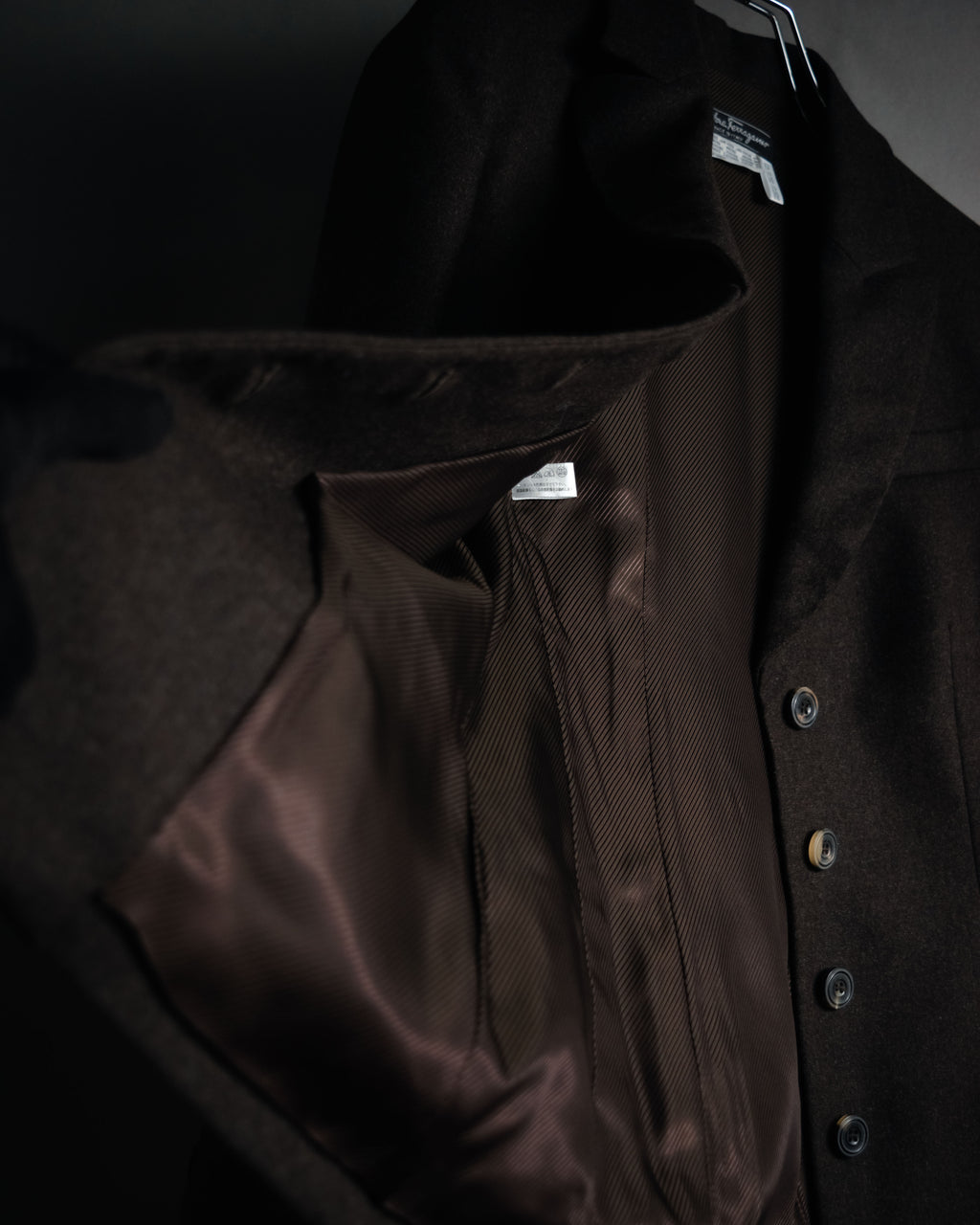 “Salvatore Ferragamo” 2000’s Four button tailored wool blend jacket