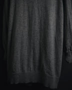 "Maison Margiela" 17AW belted gown knit coat