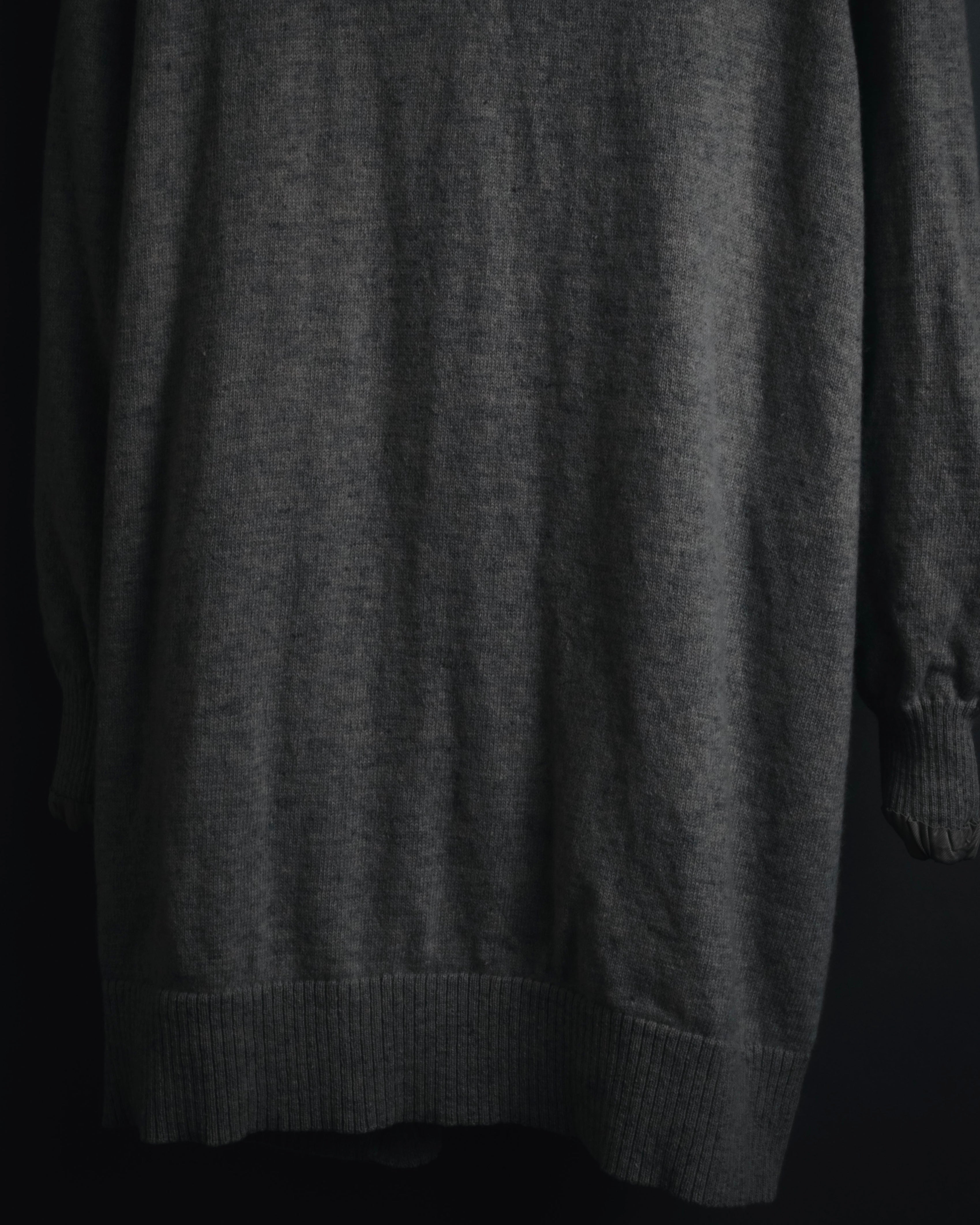 "Maison Margiela" 17AW belted gown knit coat