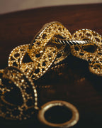 -SPECIAL- “Christian Dior” 70’s-90’s Sculptural openwork gold tone chain bracelet