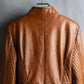 "EMPORIO ARMANI"  Quilted design brown color leather jacket