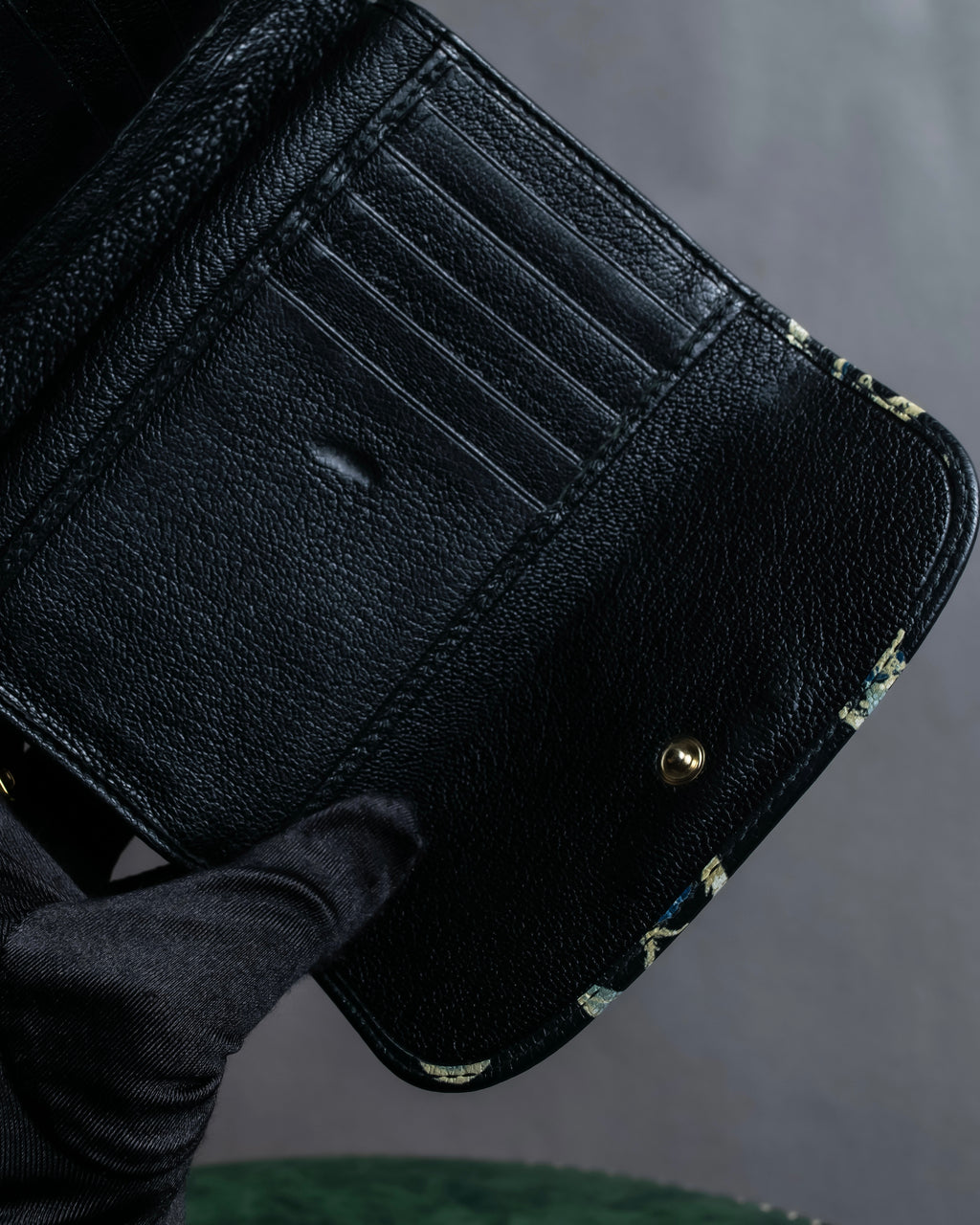 "MIU MIU" Crescent moon print compact wallet